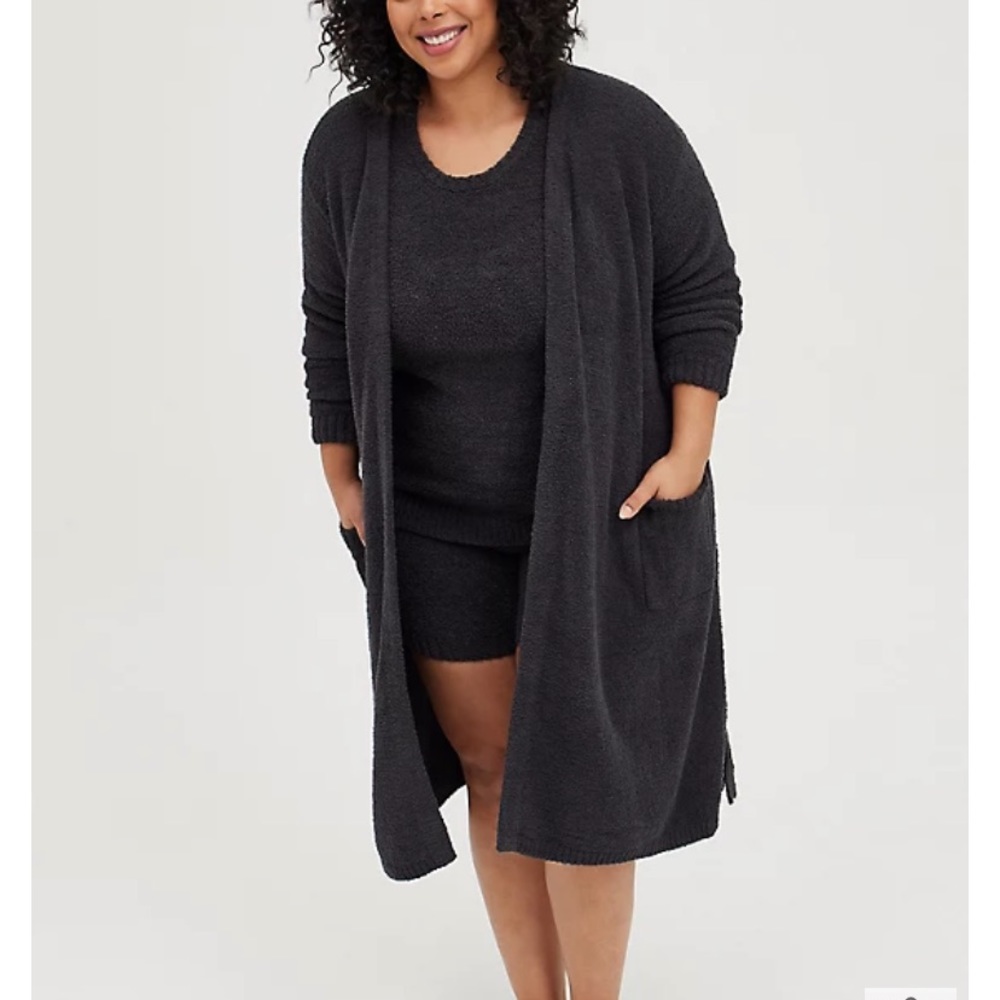 Long sleep robe- teddy grey